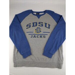 Men's XL South Dakota State Jackrabbits Gray Blue SDSU Crewneck Sweater